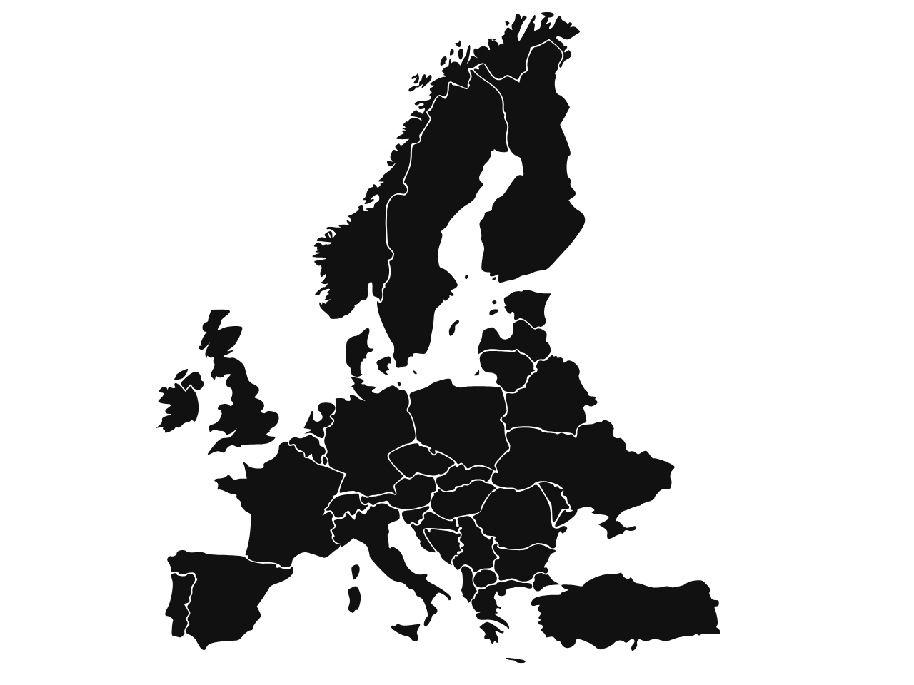 Umrisskarte Europa