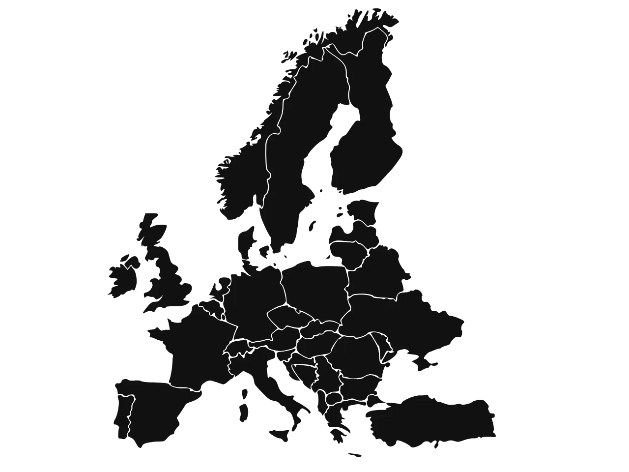 Umrisskarte Europa